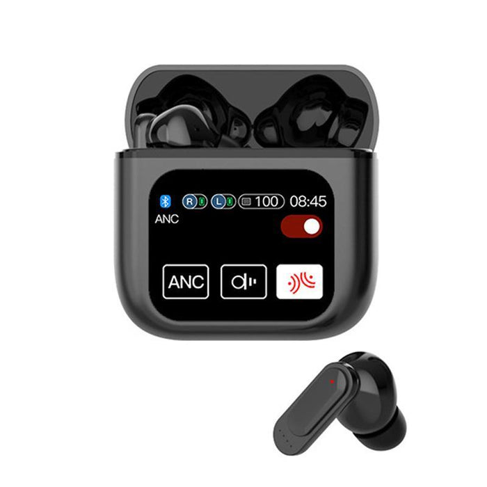 1.9 Inch Tft Full-Colour Touchscreen Wireless 5.4 Earbuds Anc+Enc Noise Reduction In-Ear Sports Earphones