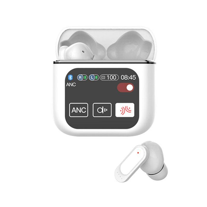 1.9 Inch Tft Full-Colour Touchscreen Wireless 5.4 Earbuds Anc+Enc Noise Reduction In-Ear Sports Earphones