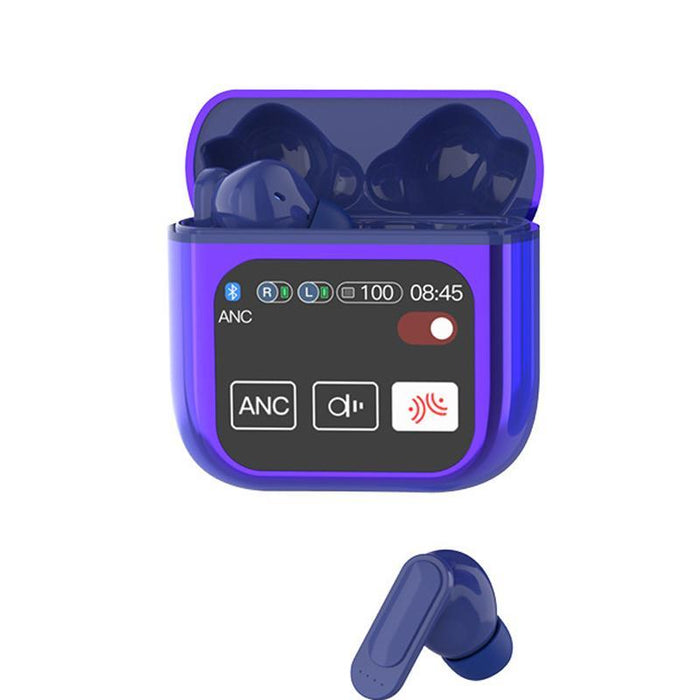 1.9 Inch Tft Full-Colour Touchscreen Wireless 5.4 Earbuds Anc+Enc Noise Reduction In-Ear Sports Earphones