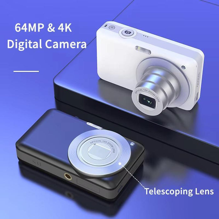3 Inch 6X Optical Zoom 4K Camera With 3 Ips Screen & 32G Memory