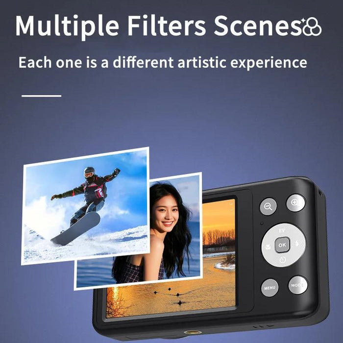 3 Inch 6X Optical Zoom 4K Camera With 3 Ips Screen & 32G Memory