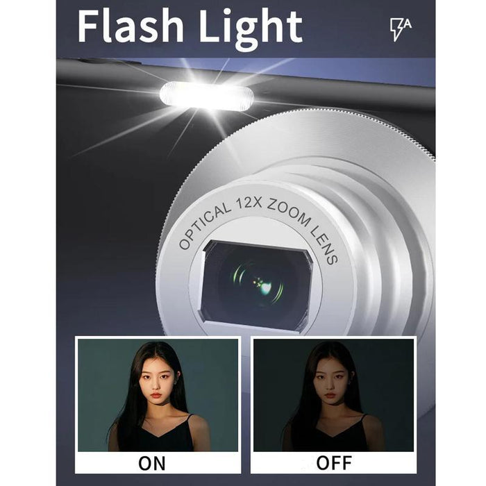 3 Inch 6X Optical Zoom 4K Camera With 3 Ips Screen & 32G Memory