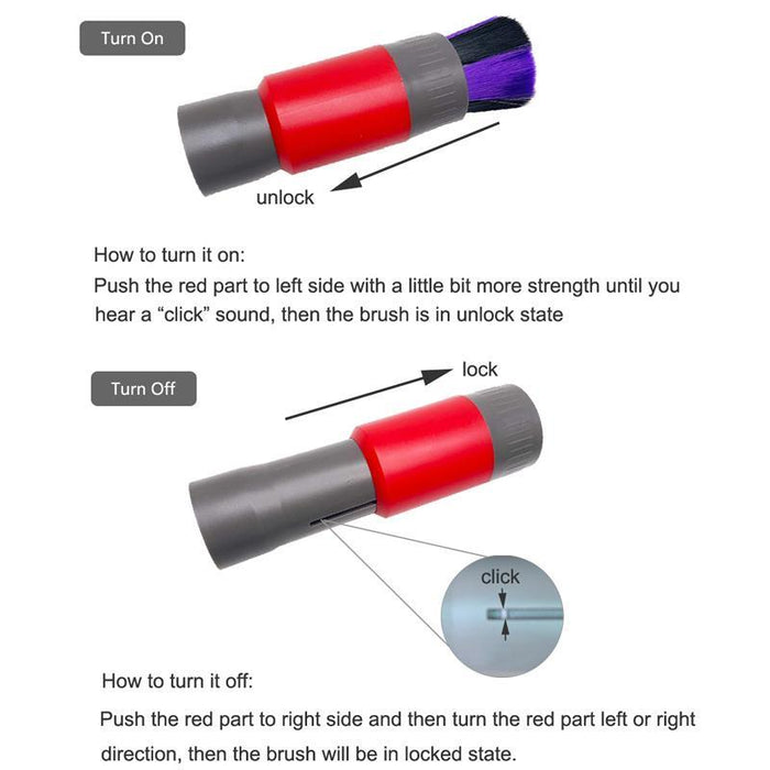 Soft Brush Dusting Set For Vacuum Cleaners
