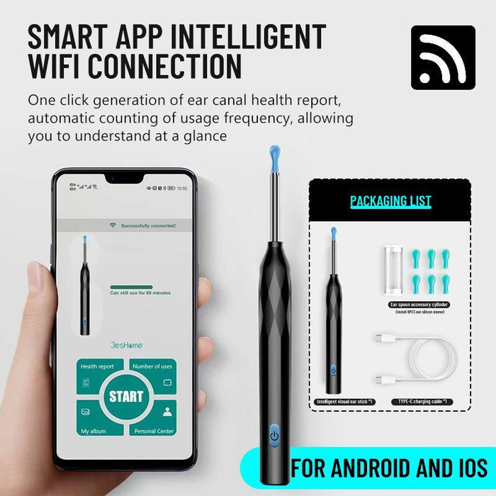 Smart Wifi Ear Picker With P3 Led & App