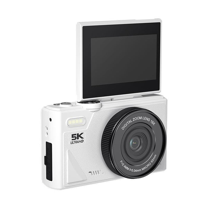 5K Hd Camera With 18X Zoom & Wifi Flip Screen