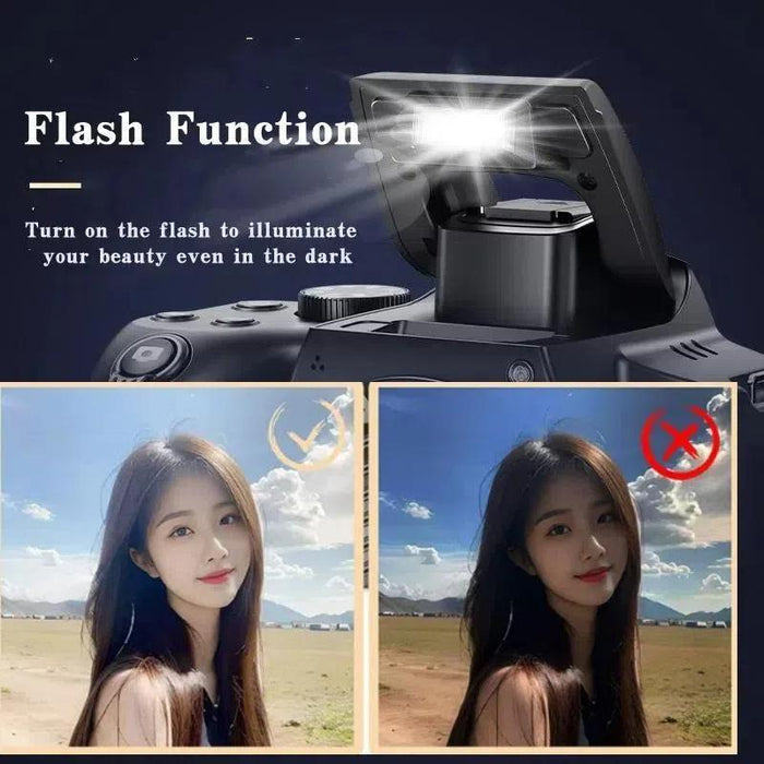 72Mp 4K Wifi Camera With 12X Zoom & Flip Screen