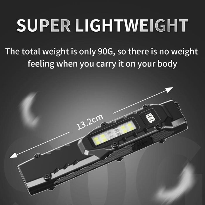 Compact Self-Defense Flashlight With Pen Clip