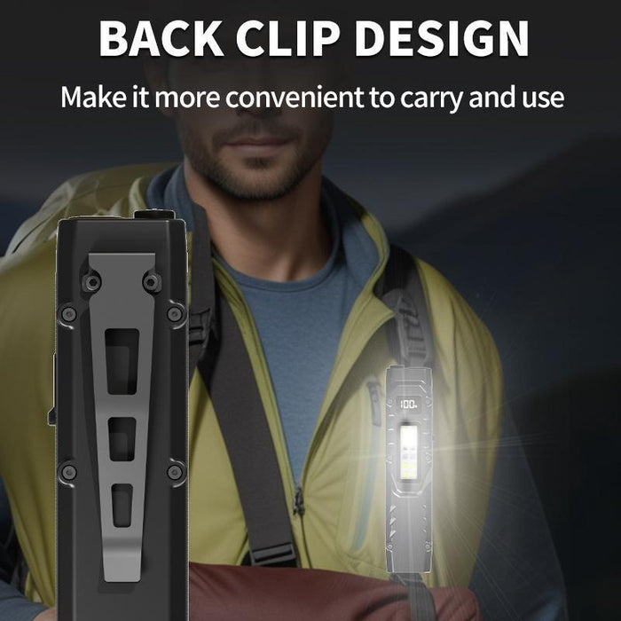 Compact Self-Defense Flashlight With Pen Clip
