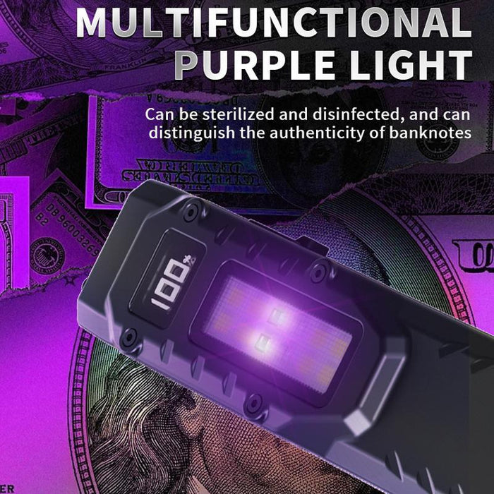 Compact Self-Defense Flashlight With Pen Clip