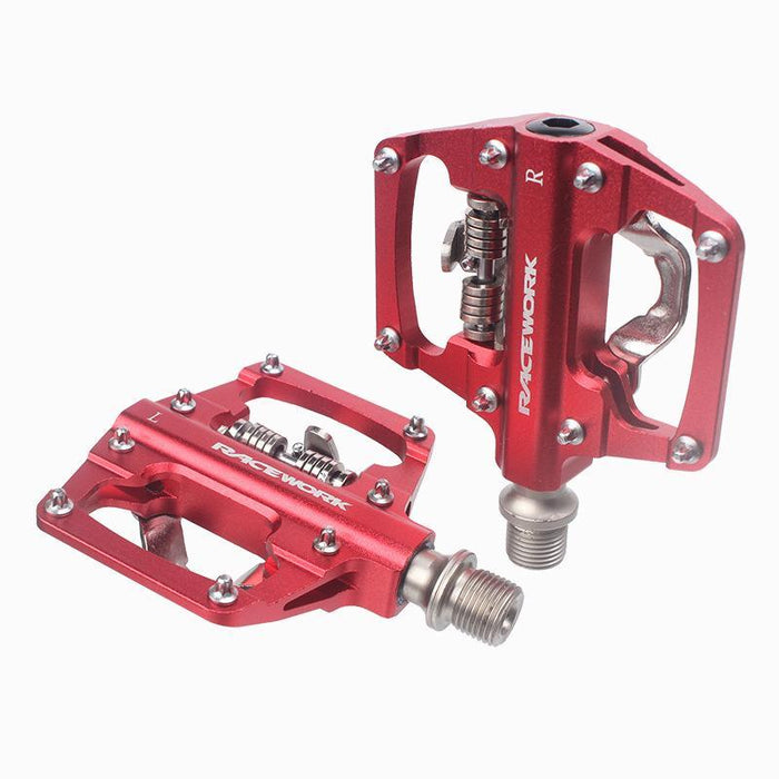 2-In-1 Mtb Pedals Spd + Flat Self-Locking
