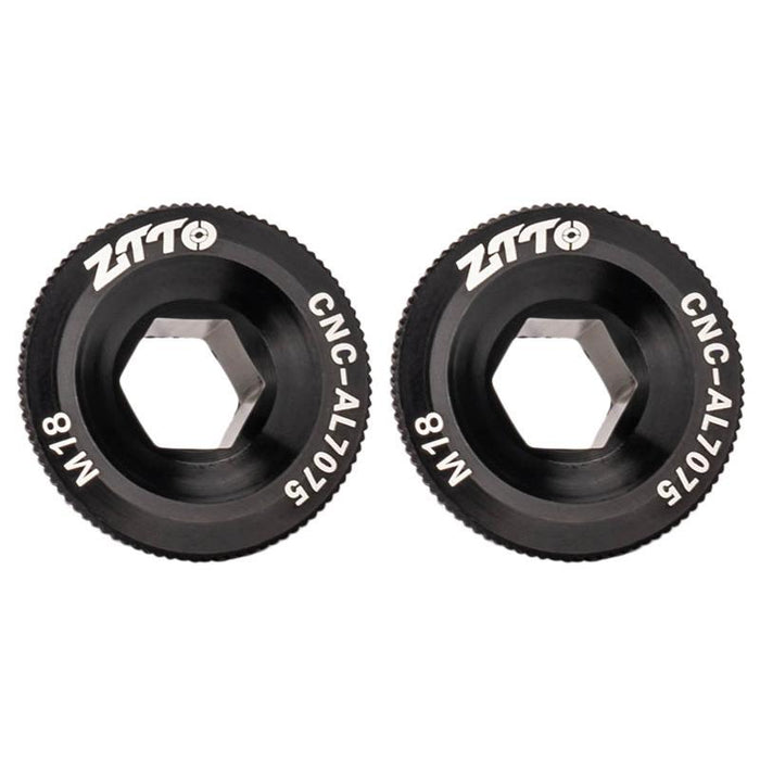 2X Ztto Bike Crank Cover Aluminum Alloy M18 Black