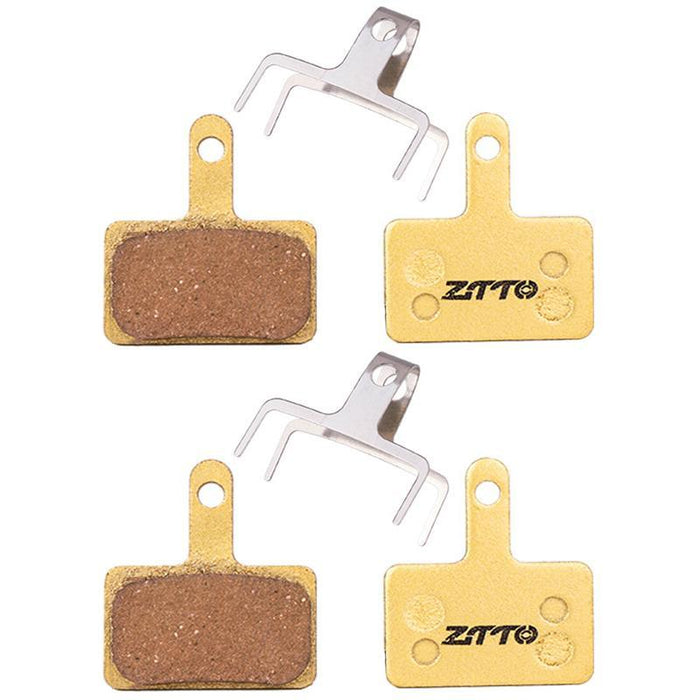2 Pairs Full Metal Mountain Bike Brake Pads Copper Base Model Mj-01B