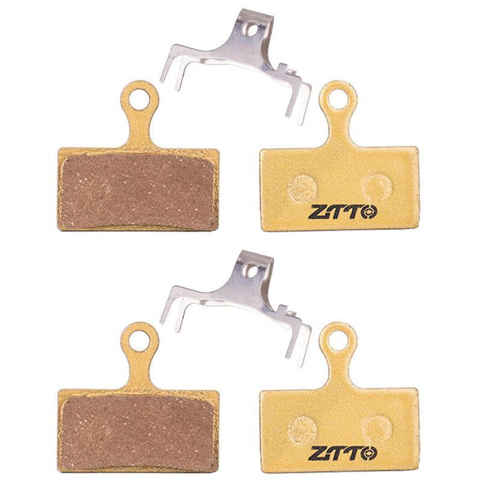 2 Pairs Full Metal Mountain Bike Brake Pads Copper Base Model Mj-01B