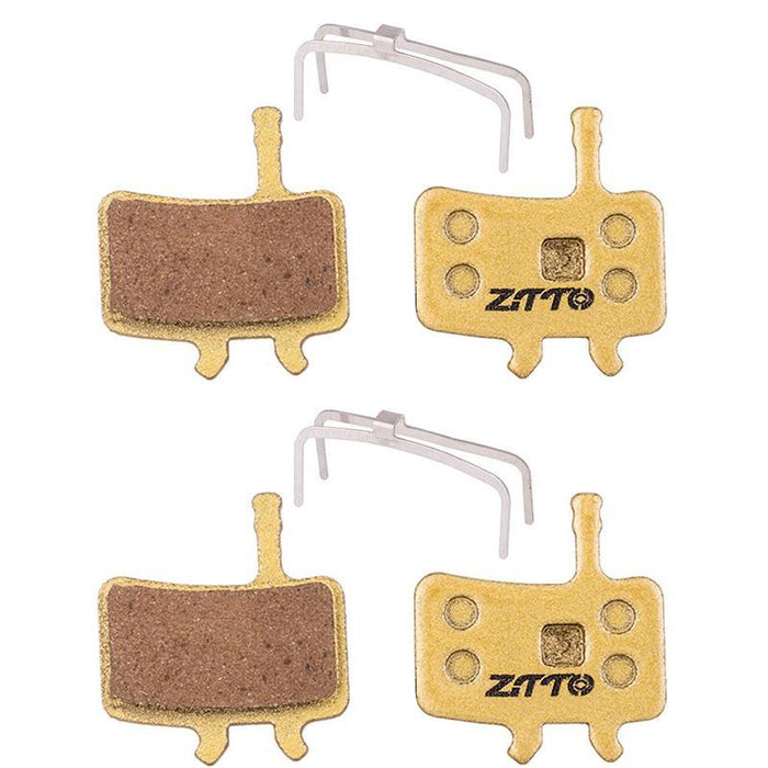 2 Pairs Full Metal Mountain Bike Brake Pads Copper Base Model Mj-01B