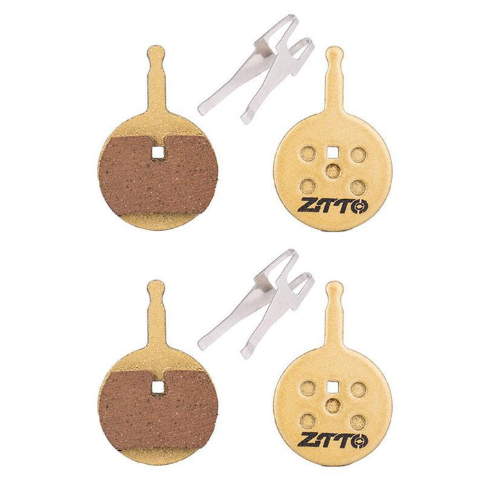 2 Pairs Full Metal Mountain Bike Brake Pads Copper Base Model Mj-01B