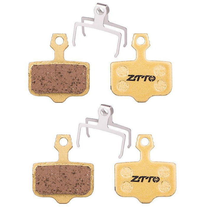 2 Pairs Full Metal Mountain Bike Brake Pads Copper Base Model Mj-01B