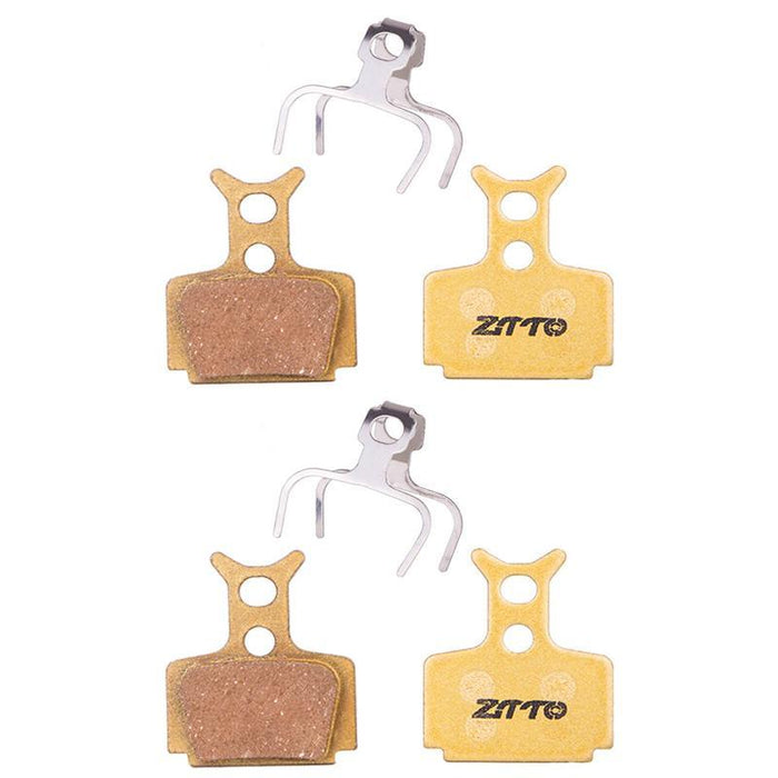 2 Pairs Full Metal Mountain Bike Brake Pads Copper Base Model Mj-01B