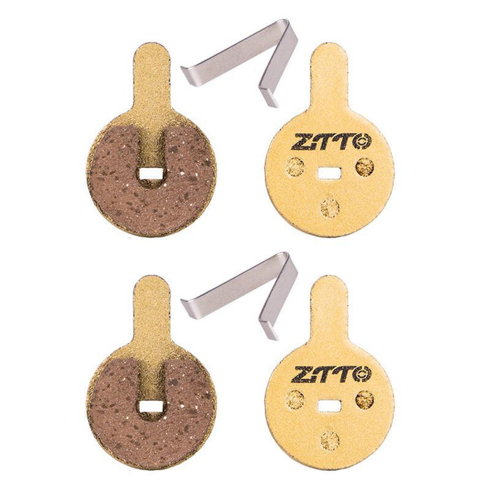 2 Pairs Full Metal Mountain Bike Brake Pads Copper Base Model Mj-01B