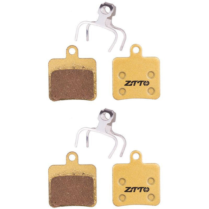 2 Pairs Full Metal Mountain Bike Brake Pads Copper Base Model Mj-01B