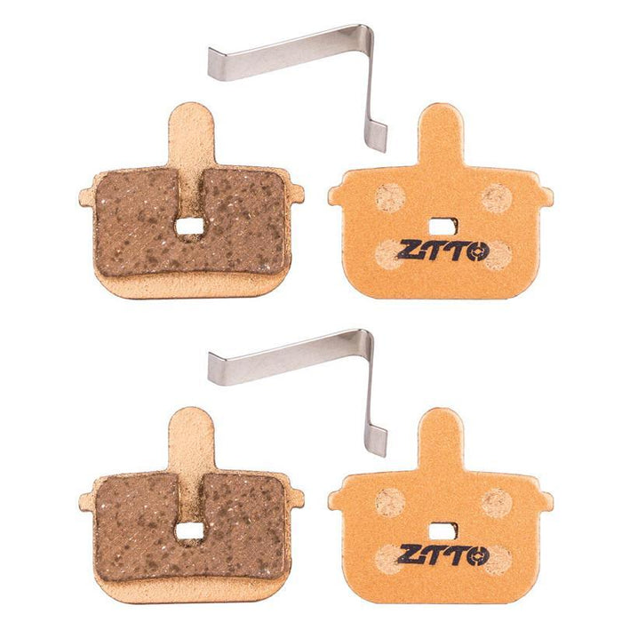 2 Pairs Full Metal Mountain Bike Brake Pads Copper Base Model Mj-01B