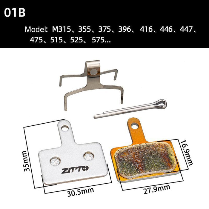 2 Pairs Metal Sintered Disc Brake Pads For Bikes & Scooters