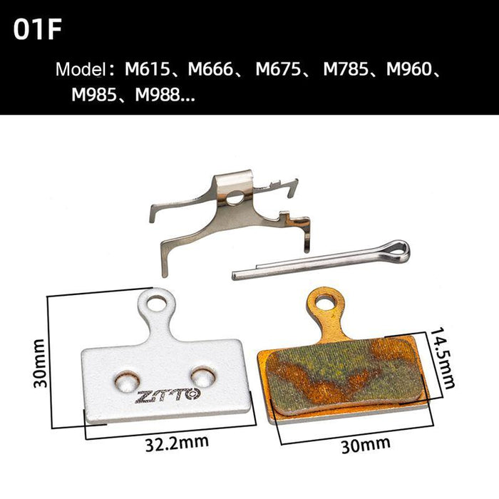 2 Pairs Metal Sintered Disc Brake Pads For Bikes & Scooters