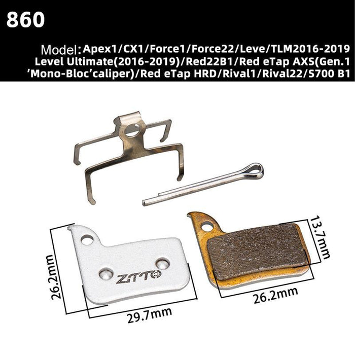 2 Pairs Metal Sintered Disc Brake Pads For Bikes & Scooters
