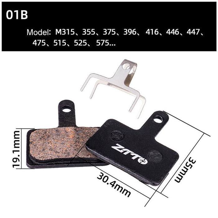 2 Pairs Mtb Disc Brake Pads Semi-Metallic Resin Model Ms-01B