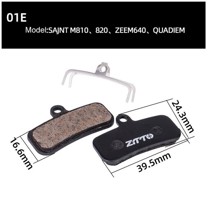 2 Pairs Mtb Disc Brake Pads Semi-Metallic Resin Model Ms-01B