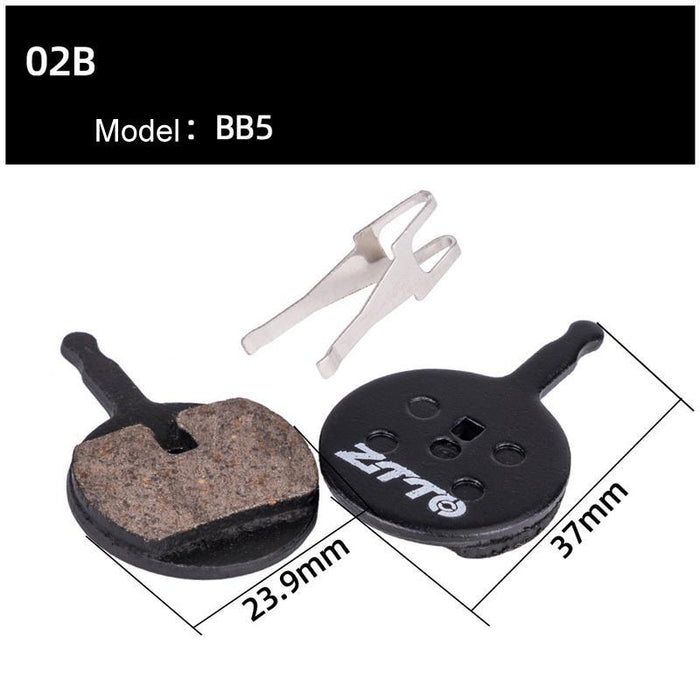 2 Pairs Mtb Disc Brake Pads Semi-Metallic Resin Model Ms-01B