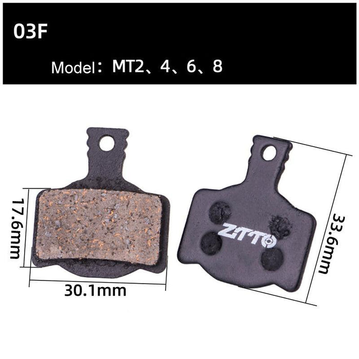 2 Pairs Mtb Disc Brake Pads Semi-Metallic Resin Model Ms-01B