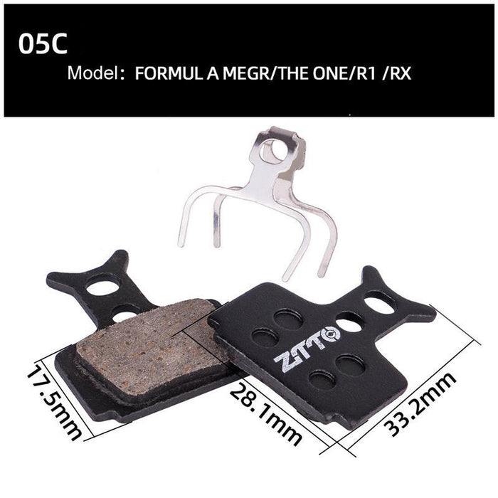 2 Pairs Mtb Disc Brake Pads Semi-Metallic Resin Model Ms-01B