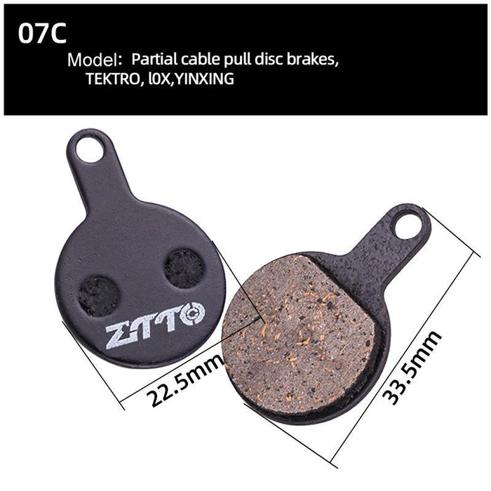 2 Pairs Mtb Disc Brake Pads Semi-Metallic Resin Model Ms-01B