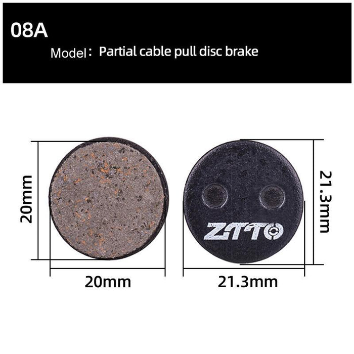 2 Pairs Mtb Disc Brake Pads Semi-Metallic Resin Model Ms-01B