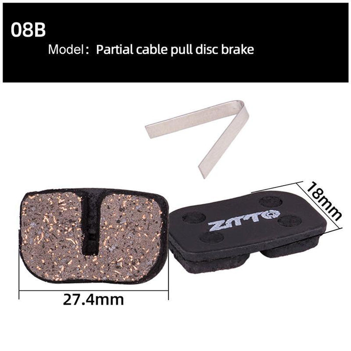 2 Pairs Mtb Disc Brake Pads Semi-Metallic Resin Model Ms-01B