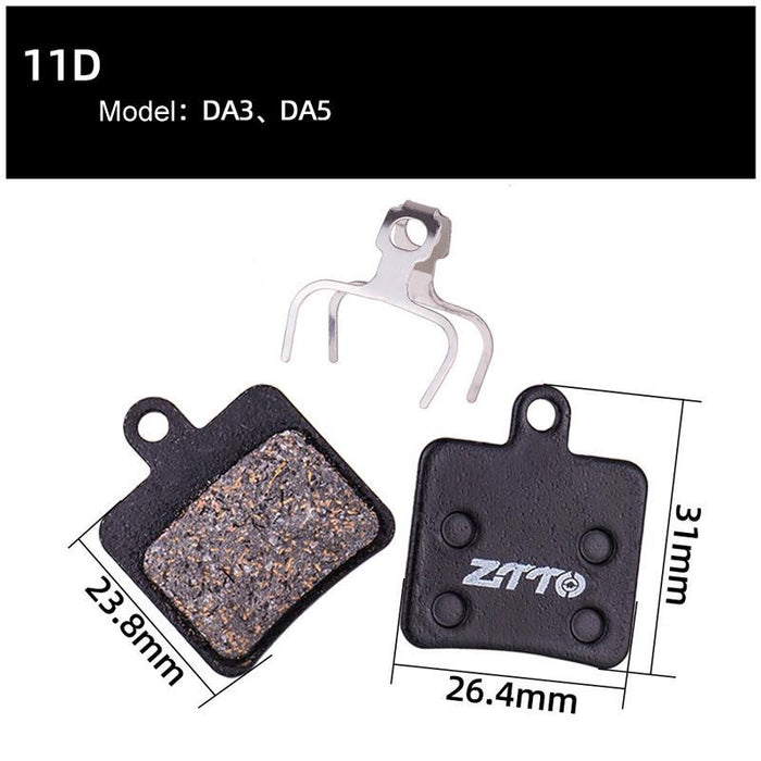 2 Pairs Mtb Disc Brake Pads Semi-Metallic Resin Model Ms-01B