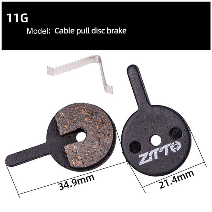 2 Pairs Mtb Disc Brake Pads Semi-Metallic Resin Model Ms-01B
