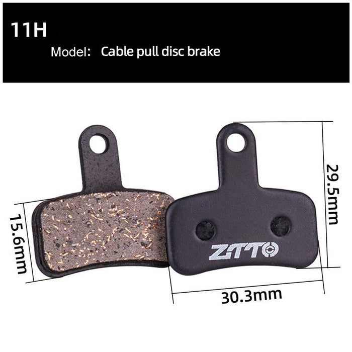 2 Pairs Mtb Disc Brake Pads Semi-Metallic Resin Model Ms-01B
