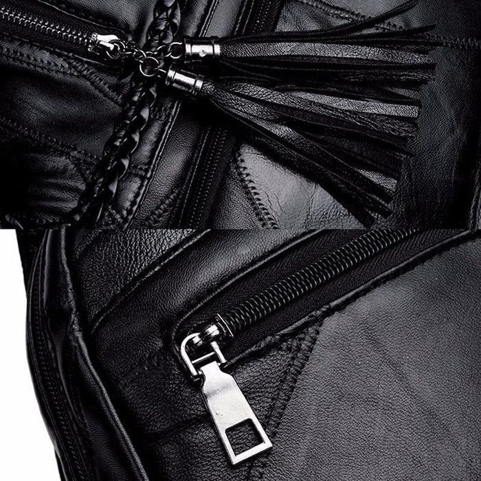 Simple Black Pu Leather Shoulder Bag For Women