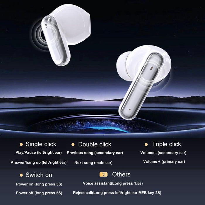 In-Ear Long-Life Couple Two-In-One Bluetooth Wireless Earphones Two Pairs Of Earphones