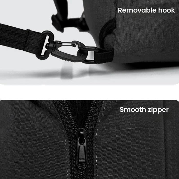 Large Capacity Men Backpack With Shoulder Strap Black