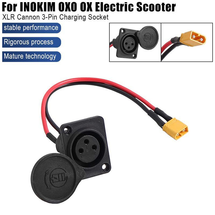 3-Pin Xlr Charging Socket For Inokim Oxo Ox Scooter
