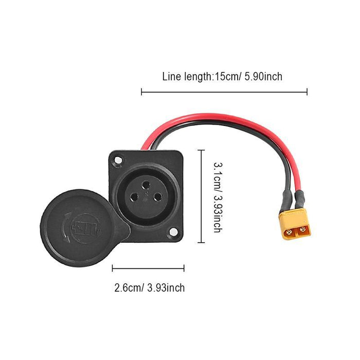 3-Pin Xlr Charging Socket For Inokim Oxo Ox Scooter