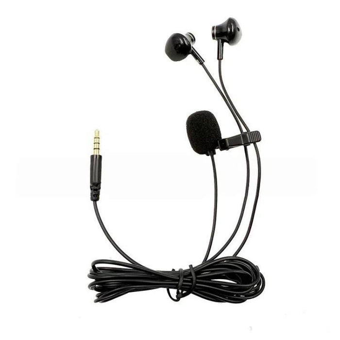 1.2M Trrs Lapel Mic With Earphone For Live Monitoring