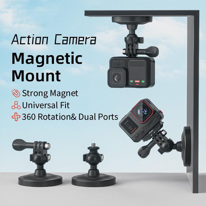 Am19 3 In 1 Magnetic Ball Head Mount Camera Strong Magnetic Universal Ball Head Dual Interface