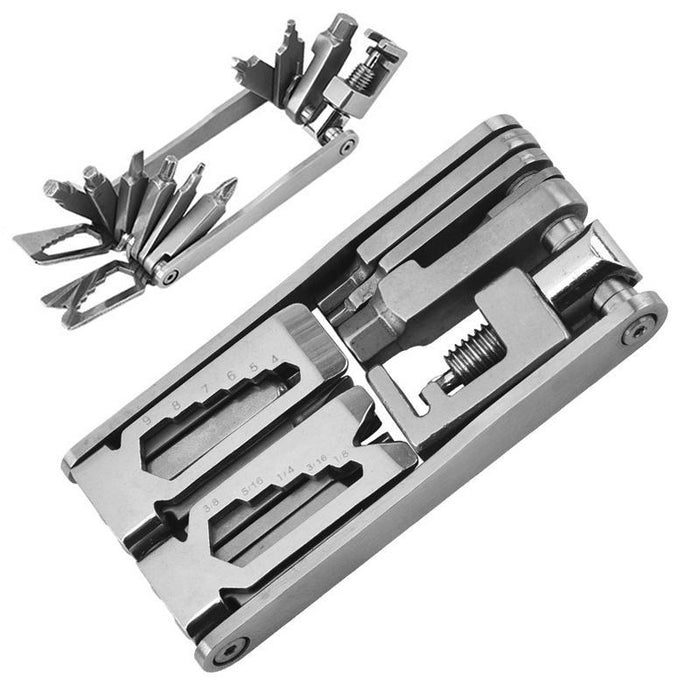 15-In-1 Bicycle Repair Tool Silver