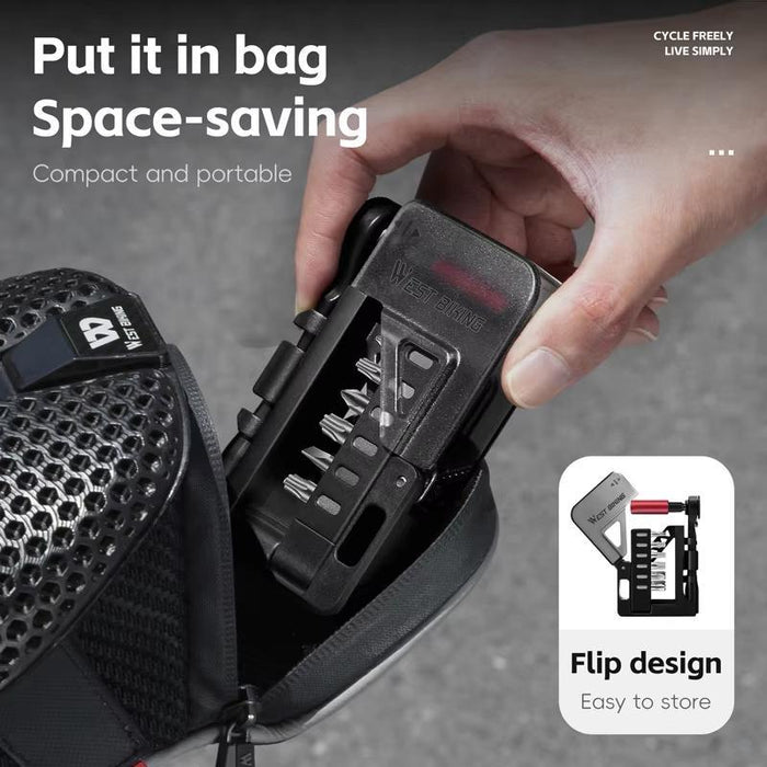 12-In-1 Bike Repair Tool Kit With Magnetic Extension