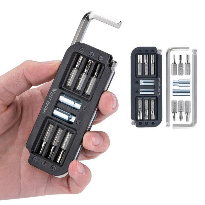 10-In-1 Bike Repair Tool Kit With Hex Keys Socket Set And Bits