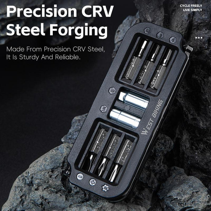 10-In-1 Bike Repair Tool Kit With Hex Keys Socket Set And Bits