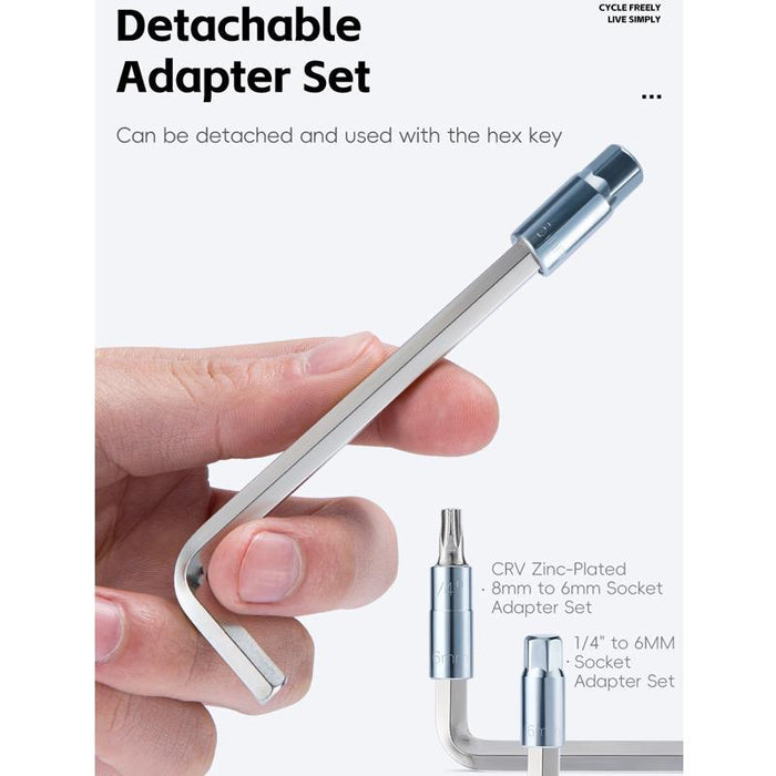 10-In-1 Bike Repair Tool Kit With Hex Keys Socket Set And Bits